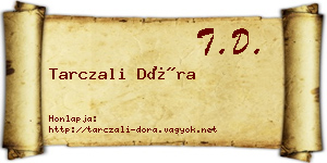 Tarczali Dóra névjegykártya